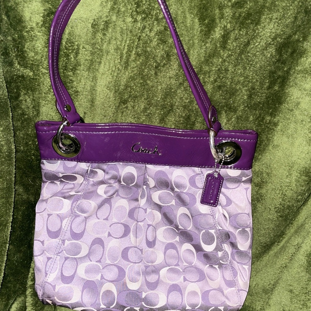 Coach Purple Signature Ashley Shoulder Bag